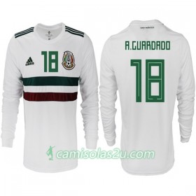 Camisolas de Futebol México A.GUARDADO 18 Equipamento Alternativa Copa do Mundo 2018 Manga Comprida